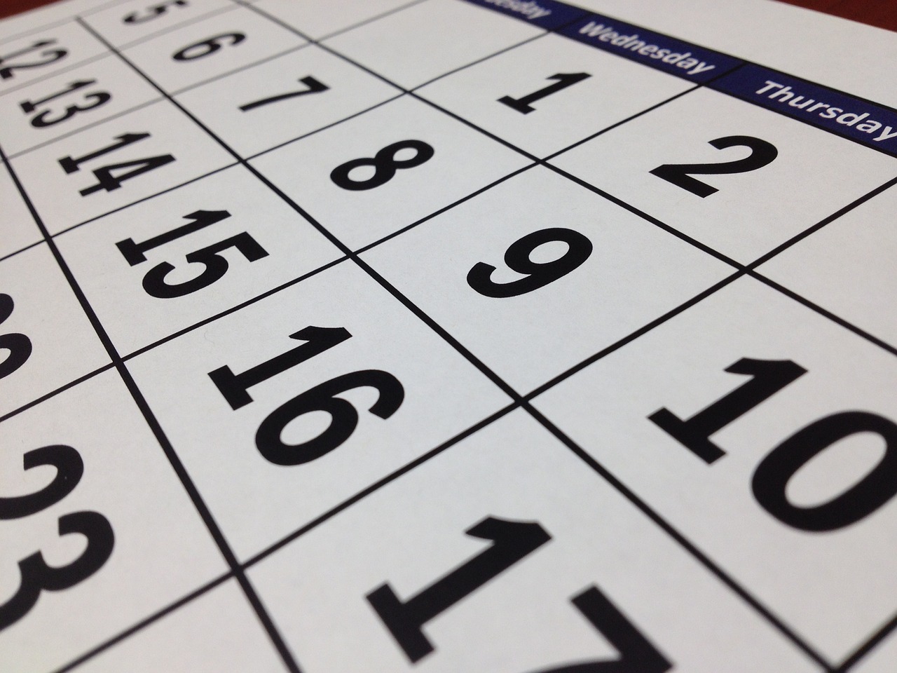 calendrier bancaire